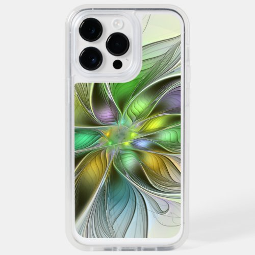 Colorful Fantasy Flower Modern Abstract Fractal OtterBox iPhone 14 Pro Max Case