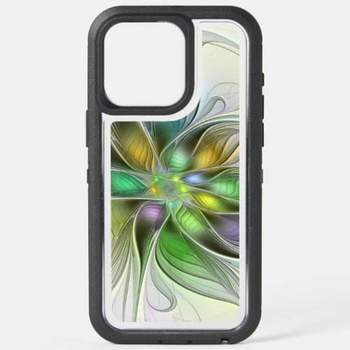 Colorful Fantasy Flower Modern Abstract Fractal iPhone 15 Pro Max Case