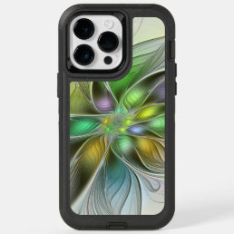 Colorful Fantasy Flower Modern Abstract Fractal OtterBox iPhone 14 Pro Max Case