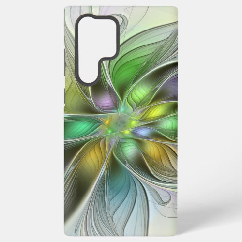 Colorful Fantasy Flower Modern Abstract Fractal Samsung Galaxy S22 Ultra Case