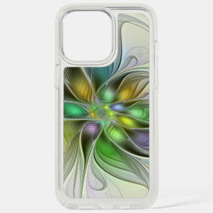 Colorful Fantasy Flower Modern Abstract Fractal iPhone 15 Pro Max Case