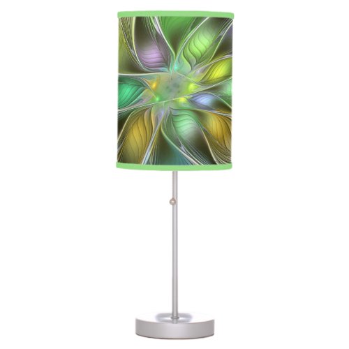 Colorful Fantasy Flower Modern Abstract Fractal Table Lamp