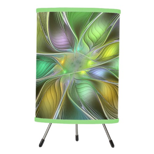 Colorful Fantasy Flower Modern Abstract Fractal Tripod Lamp