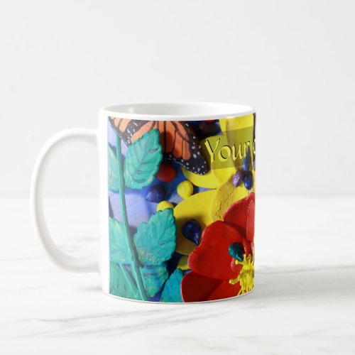 Colorful Fantasy Folk Flowers Coffee Mug