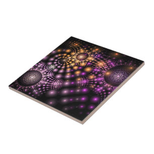 Colorful Fantasy Fractal Ceramic Tile
