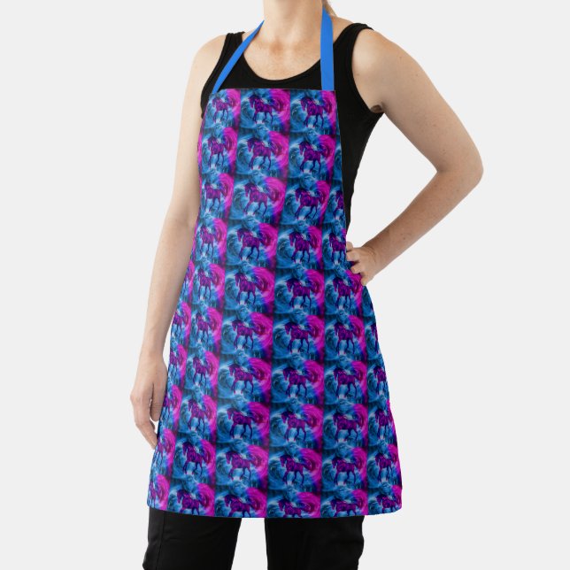 Colorful Fantasy Horse Animal Art Pattern Apron (Insitu)