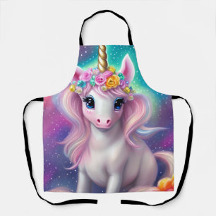 Colorful Fantasy Kawaii Unicorn Apron