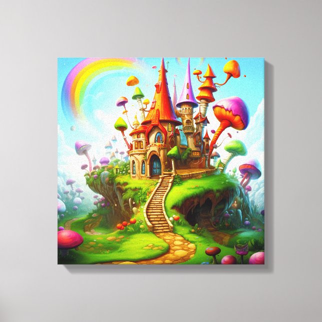 Colorful fantasy land canvas print (Front)
