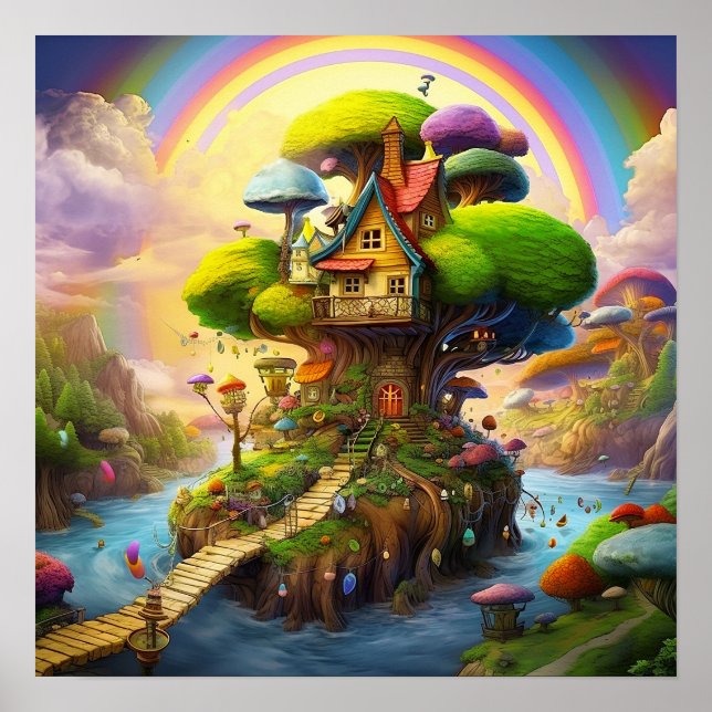Colorful fantasy land poster (Front)
