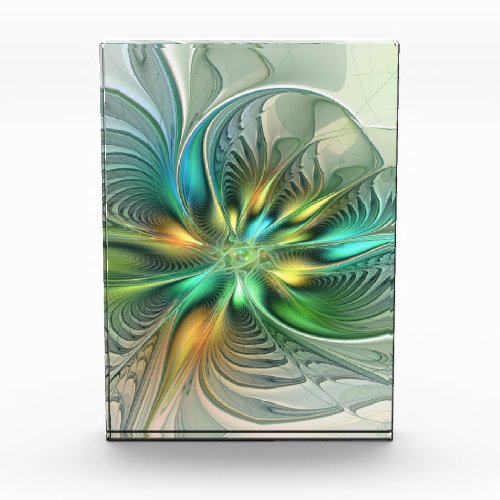 Colorful Fantasy Modern Abstract Flower Fractal Acrylic Award