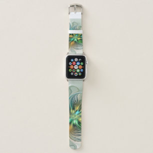 Colorful Fantasy Modern Abstract Flower Fractal Apple Watch Band