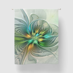 Colorful Fantasy Modern Abstract Flower Fractal Blackout Curtains