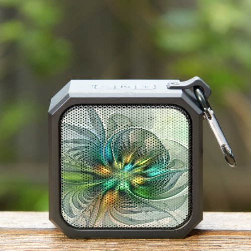 Colorful Fantasy Modern Abstract Flower Fractal Bluetooth Speaker