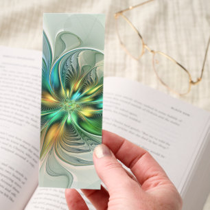 Colorful Fantasy Modern Abstract Flower Fractal Bookmarks