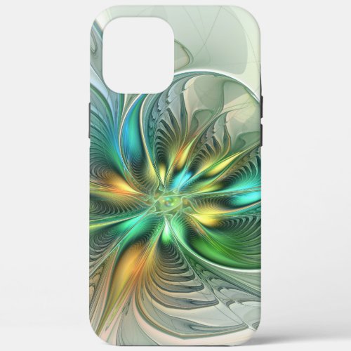 Colorful Fantasy Modern Abstract Flower Fractal iPhone 12 Pro Max Case