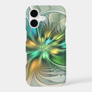 Colorful Fantasy Modern Abstract Flower Fractal iPhone 17 Case