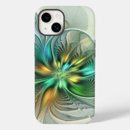 Colorful Fantasy Modern Abstract Flower Fractal Case-Mate iPhone 14 Case
