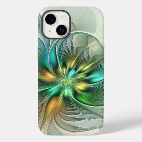 Colorful Fantasy Modern Abstract Flower Fractal Case_Mate iPhone 14 Case