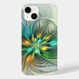 Colorful Fantasy Modern Abstract Flower Fractal Case-Mate iPhone 14 Case