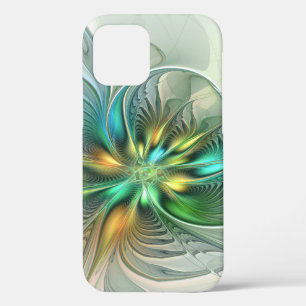 Colorful Fantasy Modern Abstract Flower Fractal iPhone 12 Pro Case