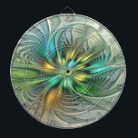 Colorful Fantasy Modern Abstract Flower Fractal Dart Board<br><div class="desc">A colorful and magical fractal art fantasy flower, 
unique and psychedelic.
Design for your decorative unusual floral dartboard and more.</div>