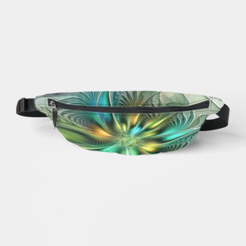 Colorful Fantasy Modern Abstract Flower Fractal Fanny Pack