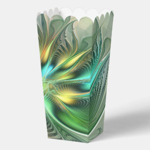 Colorful Fantasy Modern Abstract Flower Fractal Favor Boxes