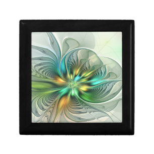 Colorful Fantasy Modern Abstract Flower Fractal Gift Box