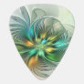 Colorful Fantasy Modern Abstract Flower Fractal Guitar Pick