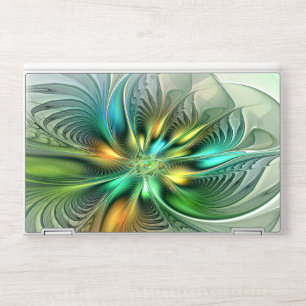 Colorful Fantasy Modern Abstract Flower Fractal HP Laptop Skin