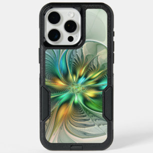 Colorful Fantasy Modern Abstract Flower Fractal iPhone 15 Pro Max Case