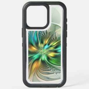 Colorful Fantasy Modern Abstract Flower Fractal iPhone 15 Pro Max Case