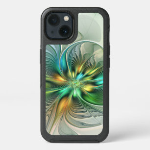 Colorful Fantasy Modern Abstract Flower Fractal iPhone 13 Case