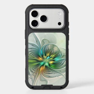 Colorful Fantasy Modern Abstract Flower Fractal iPhone 17 Pro Max Case
