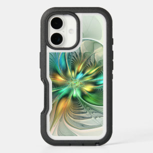 Colorful Fantasy Modern Abstract Flower Fractal iPhone 16 Case