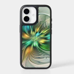 Colorful Fantasy Modern Abstract Flower Fractal iPhone 17 Case