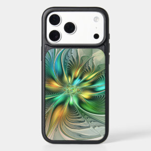 Colorful Fantasy Modern Abstract Flower Fractal iPhone 17 Pro Max Case