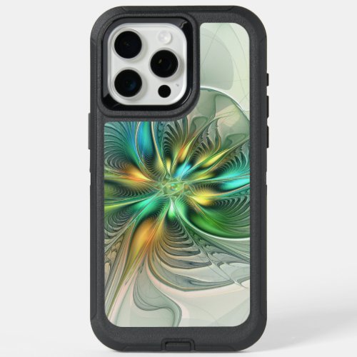 Colorful Fantasy Modern Abstract Flower Fractal iPhone 15 Pro Max Case