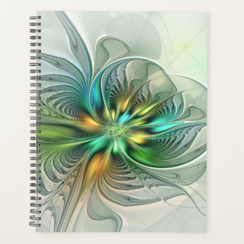 Colorful Fantasy Modern Abstract Flower Fractal Planner