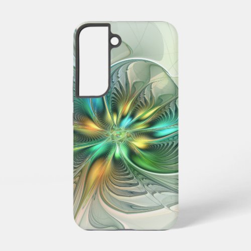 Colorful Fantasy Modern Abstract Flower Fractal Samsung Galaxy S22 Case