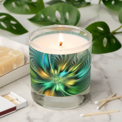 Colorful Fantasy Modern Abstract Flower Fractal Scented Candle