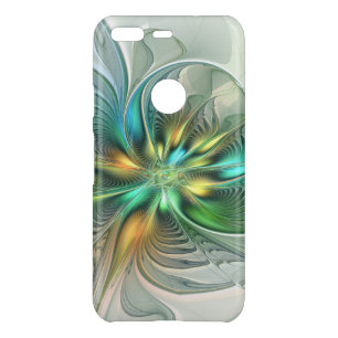 Colorful Fantasy Modern Abstract Flower Fractal Uncommon Google Pixel Case