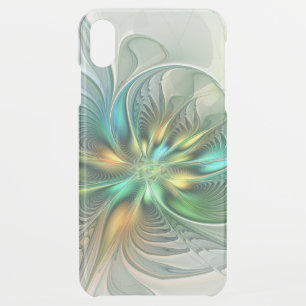Colorful Fantasy Modern Abstract Flower Fractal iPhone XS Max Case