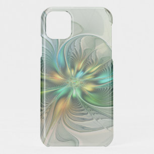 Colorful Fantasy Modern Abstract Flower Fractal iPhone 11 Case