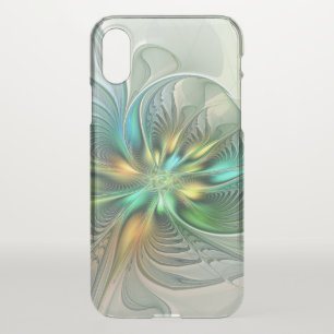 Colorful Fantasy Modern Abstract Flower Fractal iPhone X Case
