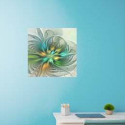Colorful Fantasy Modern Abstract Flower Fractal Wall Decal