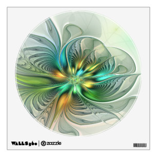 Colorful Fantasy Modern Abstract Flower Fractal Wall Decal