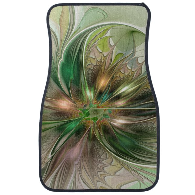 Colorful Fantasy Modern Abstract Fractal Car Floor Mat (Front)