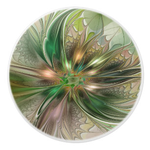 Colorful Fantasy Modern Abstract Fractal Ceramic Knob