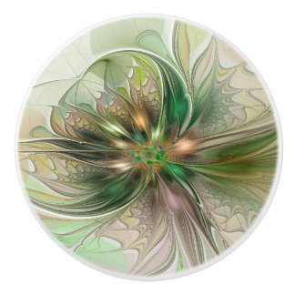 Colorful Fantasy Modern Abstract Fractal Ceramic Knob